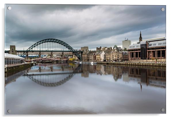 Newcastle Quayside Acrylic by Gary Finnigan