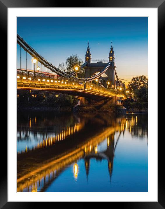 Hammersmith Bridge Framed Mounted Print by Jan Venter