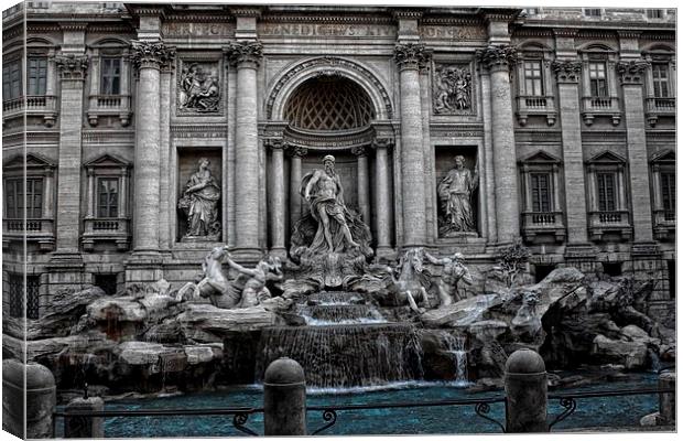 Trevi Fountain, Rome, Italy Canvas Print by Diane  Mohlman