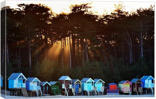 Wells next-the-sea beach huts Canvas Print by Gary Pearson