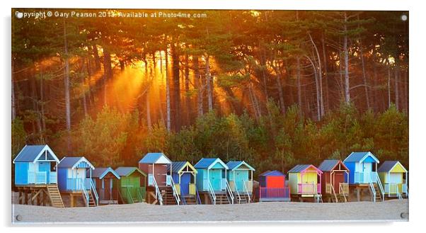 Wells next-the-sea beach huts Acrylic by Gary Pearson