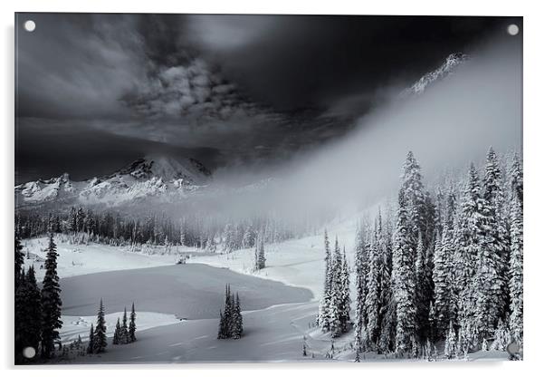 Winter Storm Clears Acrylic by Mike Dawson