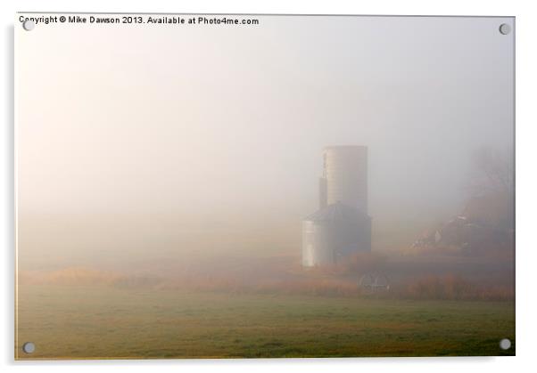 Silo in the Fog Acrylic by Mike Dawson