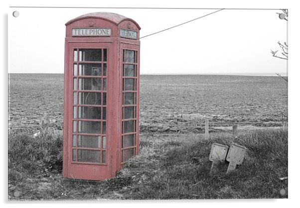 Old Phone Box Acrylic by GARY KEYS