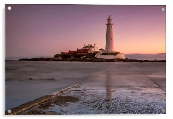 St Marys Lighthouse Acrylic by Ray Pritchard