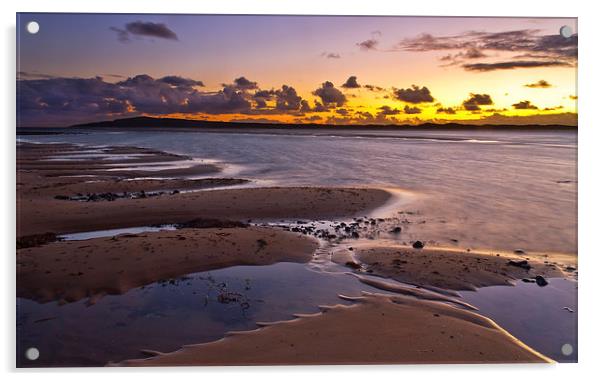 Last light low tide San Remo Acrylic by Matthew Burniston