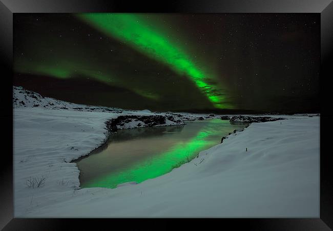 Ice Lights Framed Print by Dave Wragg