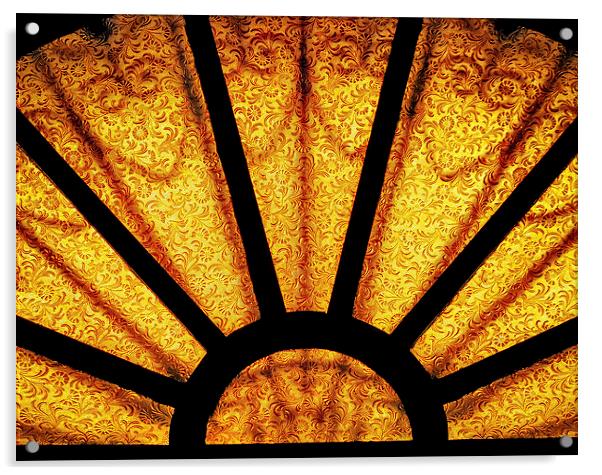 Golden Windows Acrylic by Mary Lane