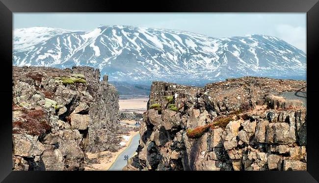 Iceland, Mountain Range Framed Print by Robert Cane