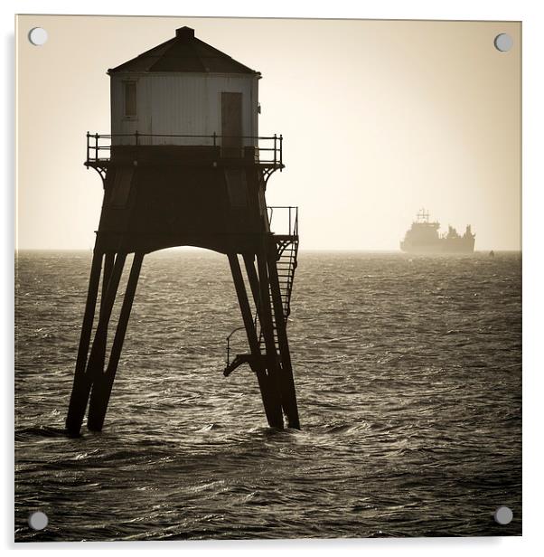 Dovercourt Lighthouse. Acrylic by Tristan Morphew
