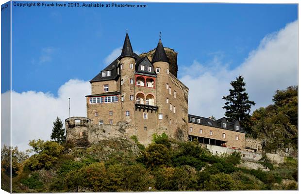 Burg Katz on the hillside Canvas Print by Frank Irwin