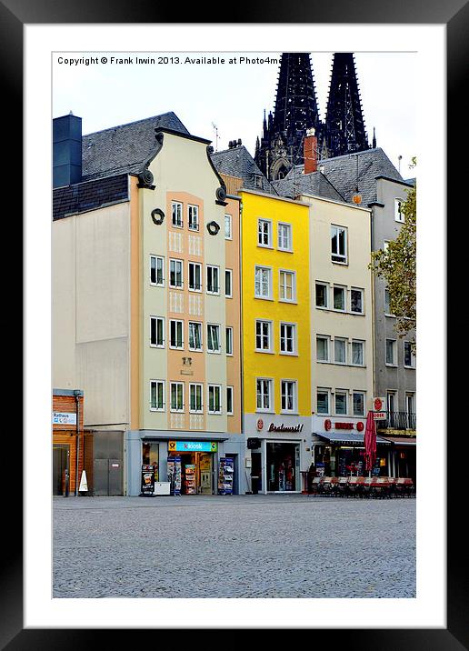 A typical street in Cologne Framed Mounted Print by Frank Irwin