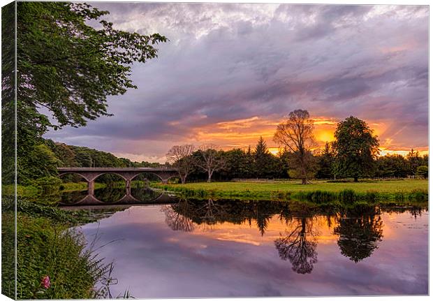 River Don Sunset Canvas Print by Mike Stephen