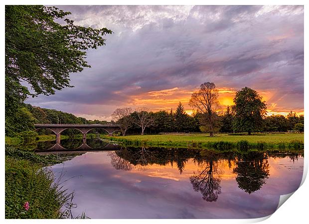 River Don Sunset Print by Mike Stephen