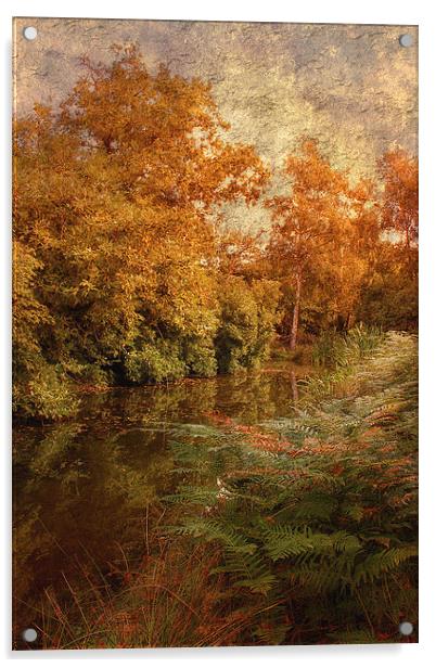 Autumn River Acrylic by Julie Coe