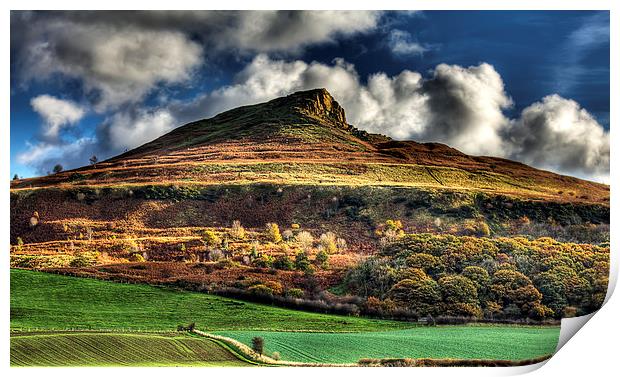 Autumn Gold - Roseberry Topping Print by Nigel Lee