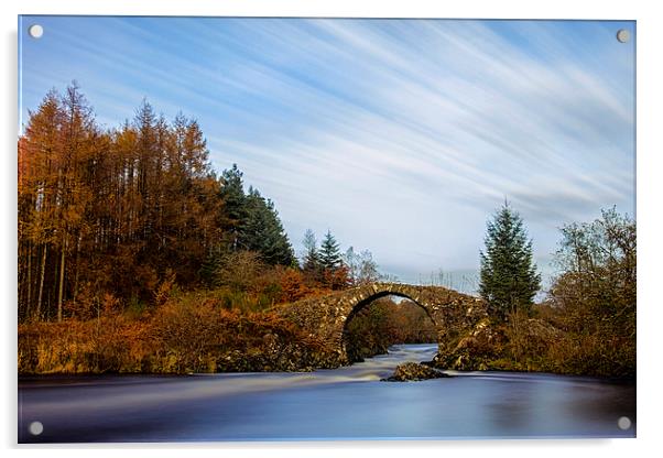 Roman Bridge Over The River Minnoch Acrylic by Derek Beattie