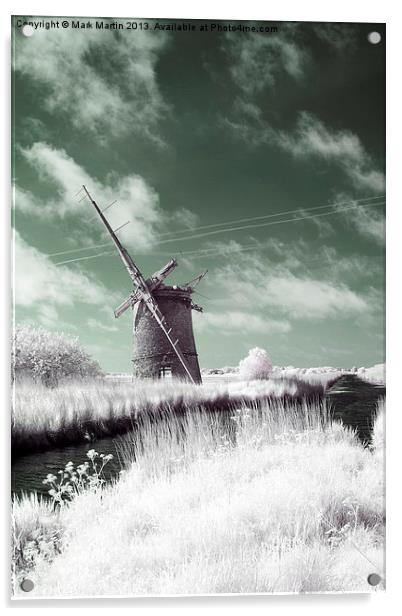 Windpump Norfolk Acrylic by Mark Martin