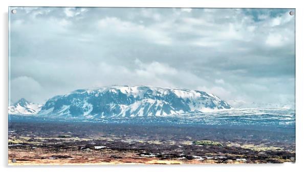 Iceland, Mountain Range Acrylic by Robert Cane