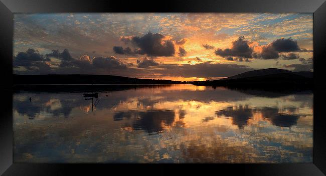 Sunset Dingle Bay Framed Print by barbara walsh