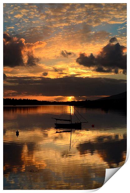 Sunset in Dingle Print by barbara walsh