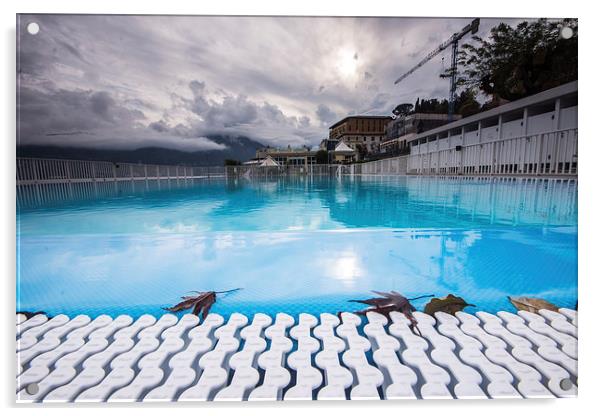 Swimming Pool Acrylic by Phil Wareham