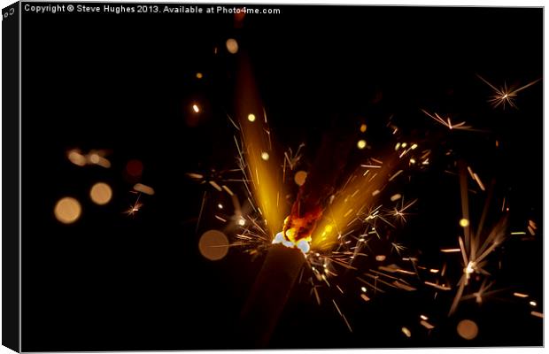 Sparkler firework fun Canvas Print by Steve Hughes