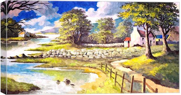 County Connemara landscape scene Canvas Print by Brian  Raggatt