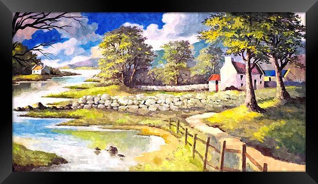 County Connemara landscape scene Framed Print by Brian  Raggatt