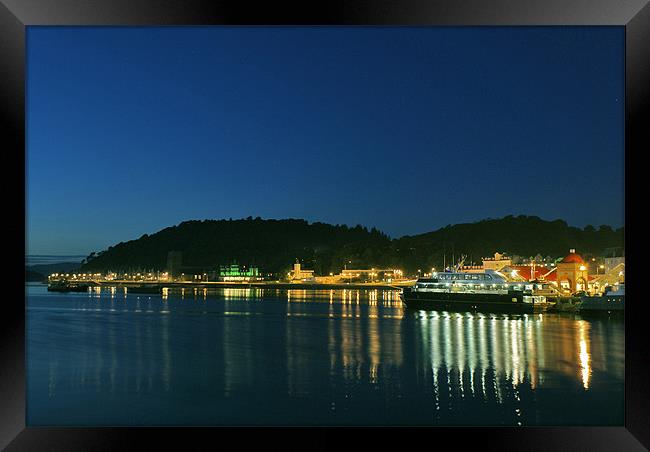 Oban by Night Framed Print by Tommy Reilly