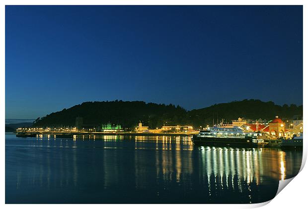 Oban by Night Print by Tommy Reilly
