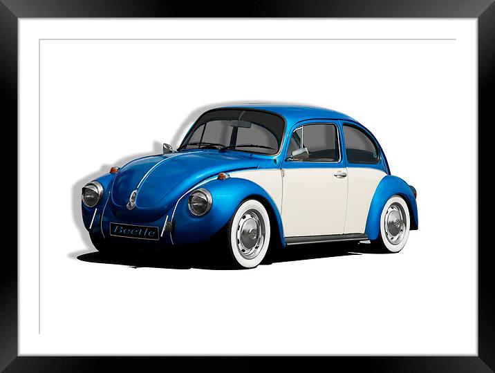 Volkswagen beetle Framed Mounted Print by Carl Shellis