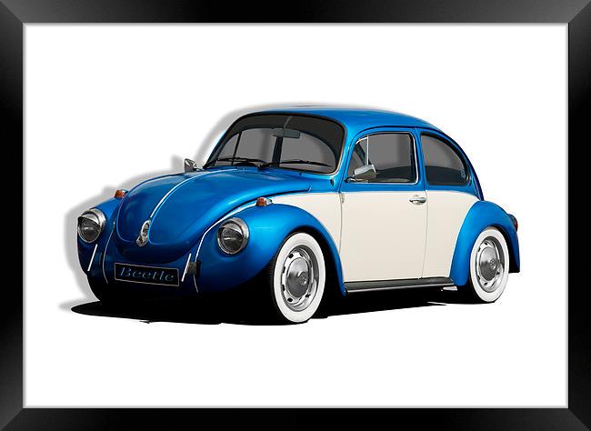 Volkswagen beetle Framed Print by Carl Shellis