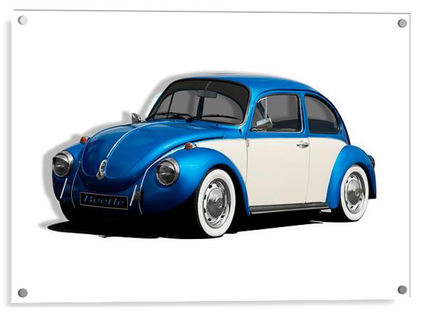 Volkswagen beetle Acrylic by Carl Shellis