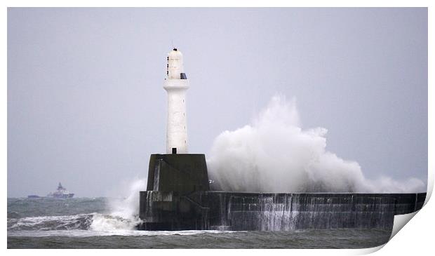 Stormy Seas Print by Mike Stephen