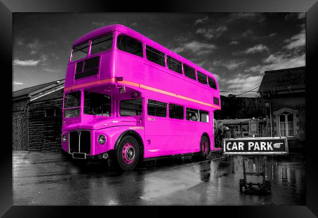 Pink Routemaster Framed Print by Rob Hawkins