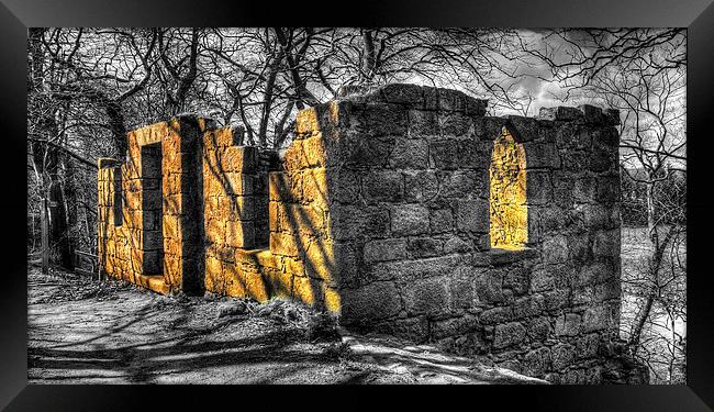 Sunlit Ruin Framed Print by Mike Stephen