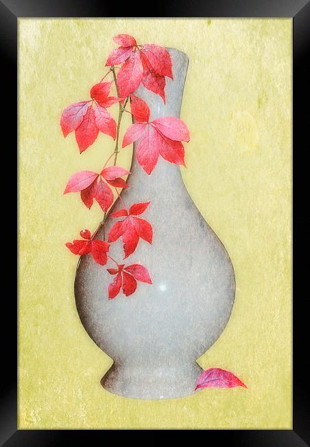 Autumn in a Vase Framed Print by Christine Lake