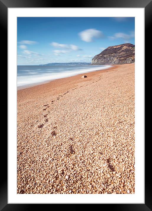 A long walk to Golden Cap Framed Mounted Print by Chris Frost