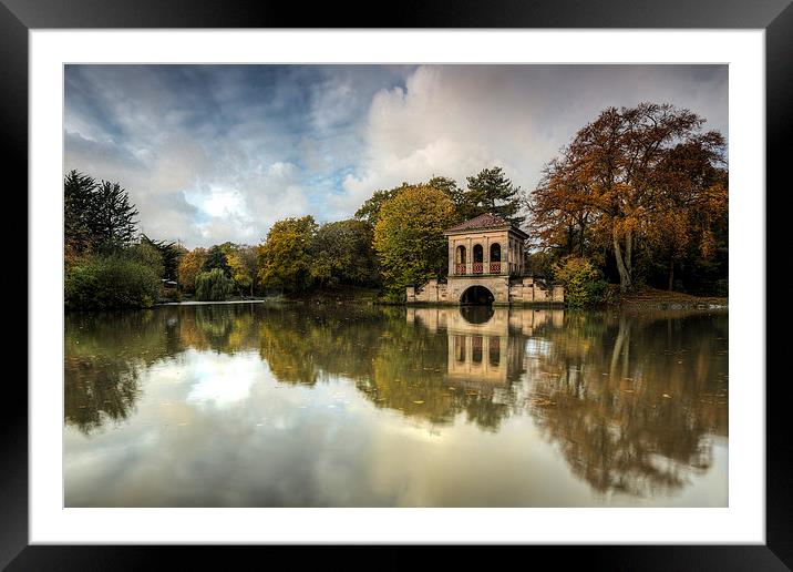 Autumn Boathouse Framed Mounted Print by Jed Pearson