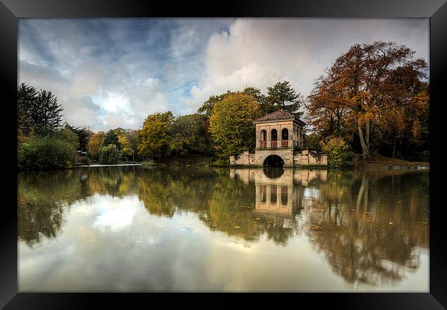 Autumn Boathouse Framed Print by Jed Pearson