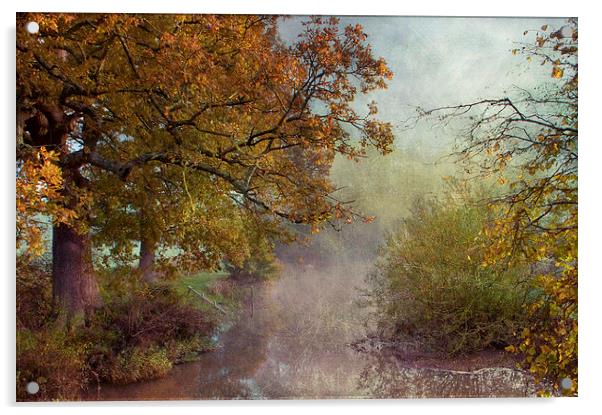 Autumn at Chiddingstone Acrylic by Dawn Cox