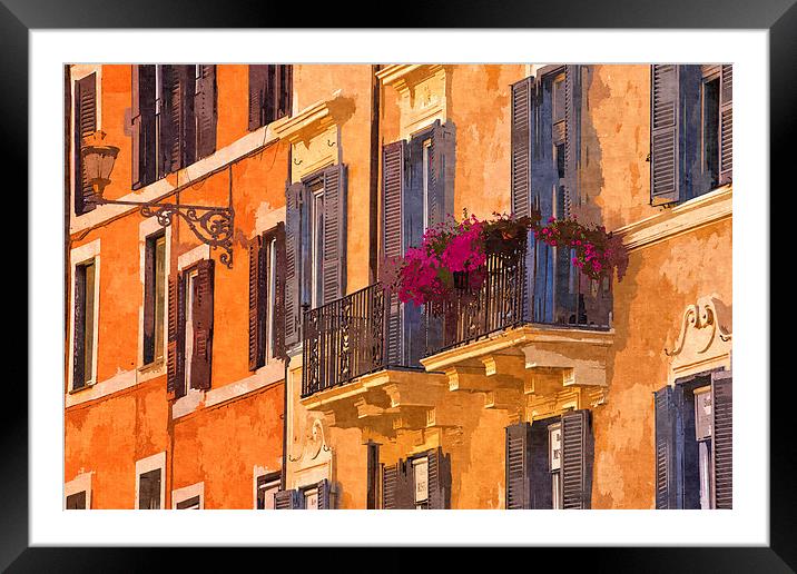 Window Boxes Framed Mounted Print by David Pringle