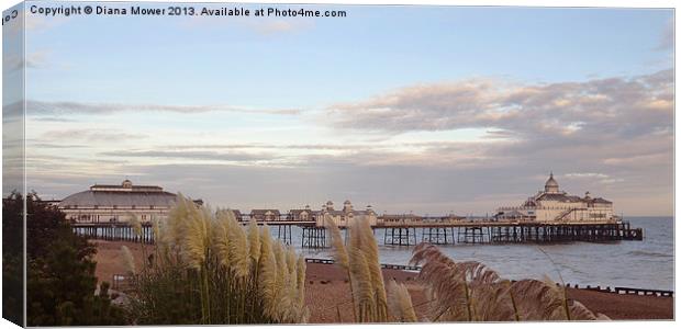 Eastbourne Pier East Sussex Canvas Print by Diana Mower