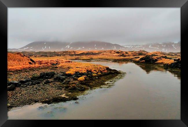 Iceland, Landscape View Framed Print by Robert Cane