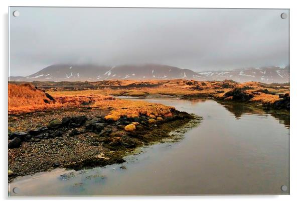 Iceland, Landscape View Acrylic by Robert Cane