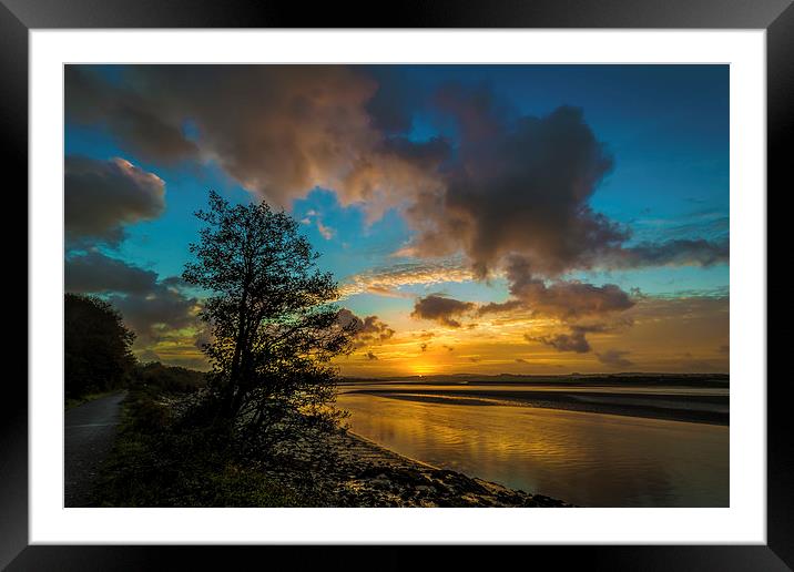 River Taw sunrise Framed Mounted Print by Dave Wilkinson North Devon Ph