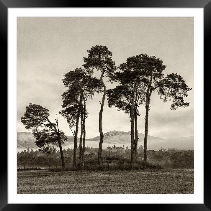 Perthshire in Sepia Framed Mounted Print by Mike Stephen
