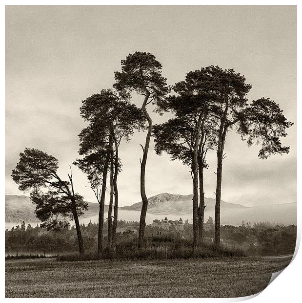Perthshire in Sepia Print by Mike Stephen