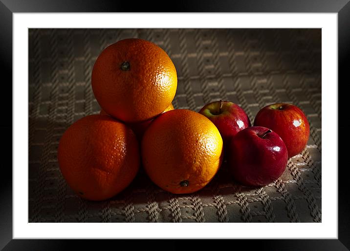 Oranges and Apples Framed Mounted Print by Steve Purnell